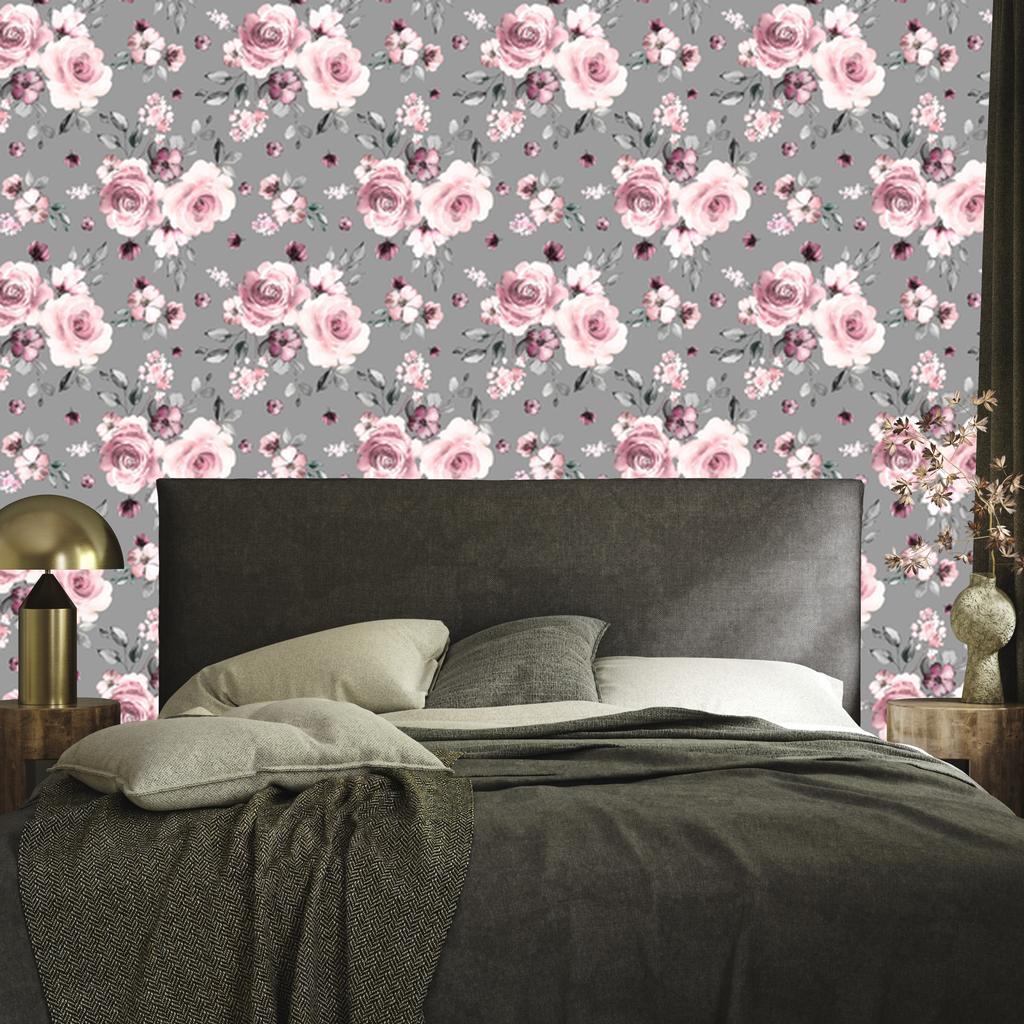 Wallpaper Fashionable flowers and roses for the living room and bedroom 50x1000