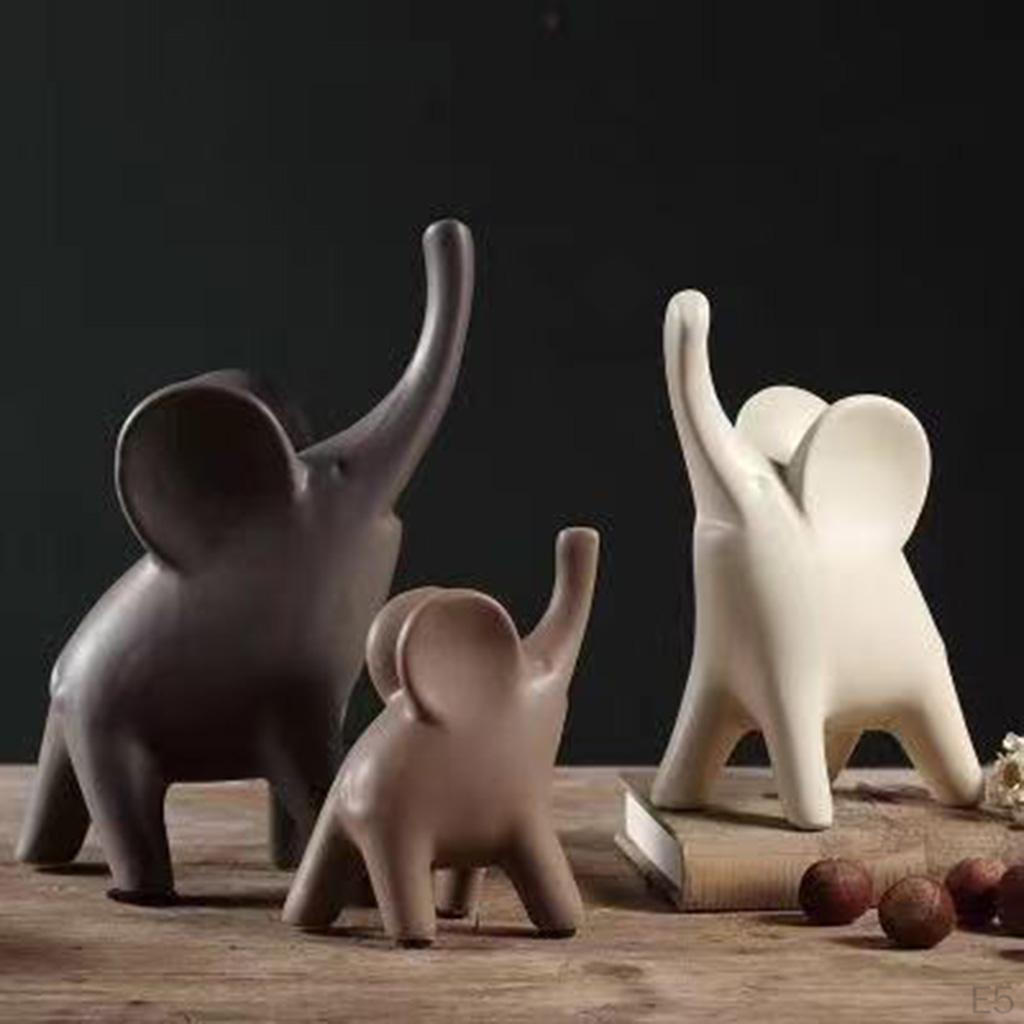 3 Piece / 4 Ceramic Sculpture, Hand Craft, Animal Statue, Creative Ornament, Figurine, Home,