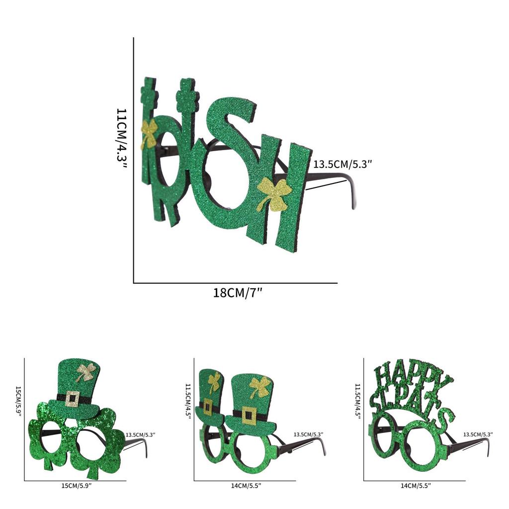 Fun Shamrock And Hat Themed Plastic Glasses Ideal For Kids St. Patrick's Day Celebrations