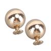 50 Set Sphere Rivet Kit Iron Soild 10mm Diameter Sphere Stud Kit with 6mm Screws for Leather Crafts Clothing Boots Handbags Gold