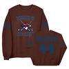 Crewneck Sweatshirt with Graphic Lettering and Sports Emblem Pullover for Casual Wear Comfortable Fit and Durable Fabric