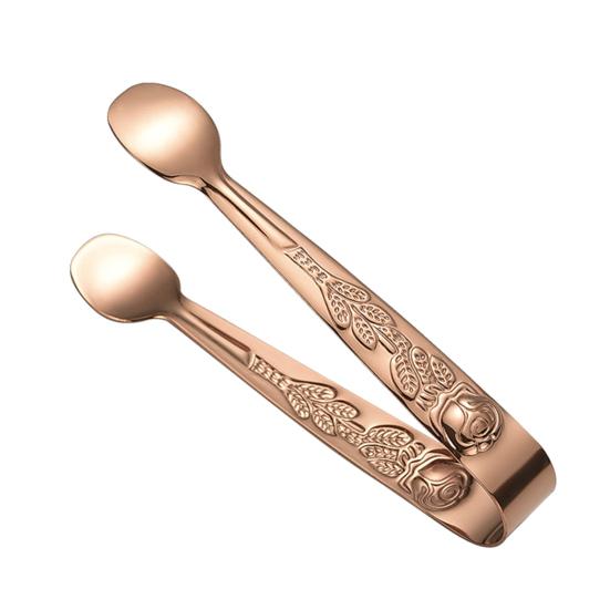 Stainless Steel Ice Tongs Mini Sugar Tongs Stainless Steel 304 Food Grade Compact Ice Cube Clip Non-Slip Grip Tongs for Coffee Sugar Cubes Bar Hot