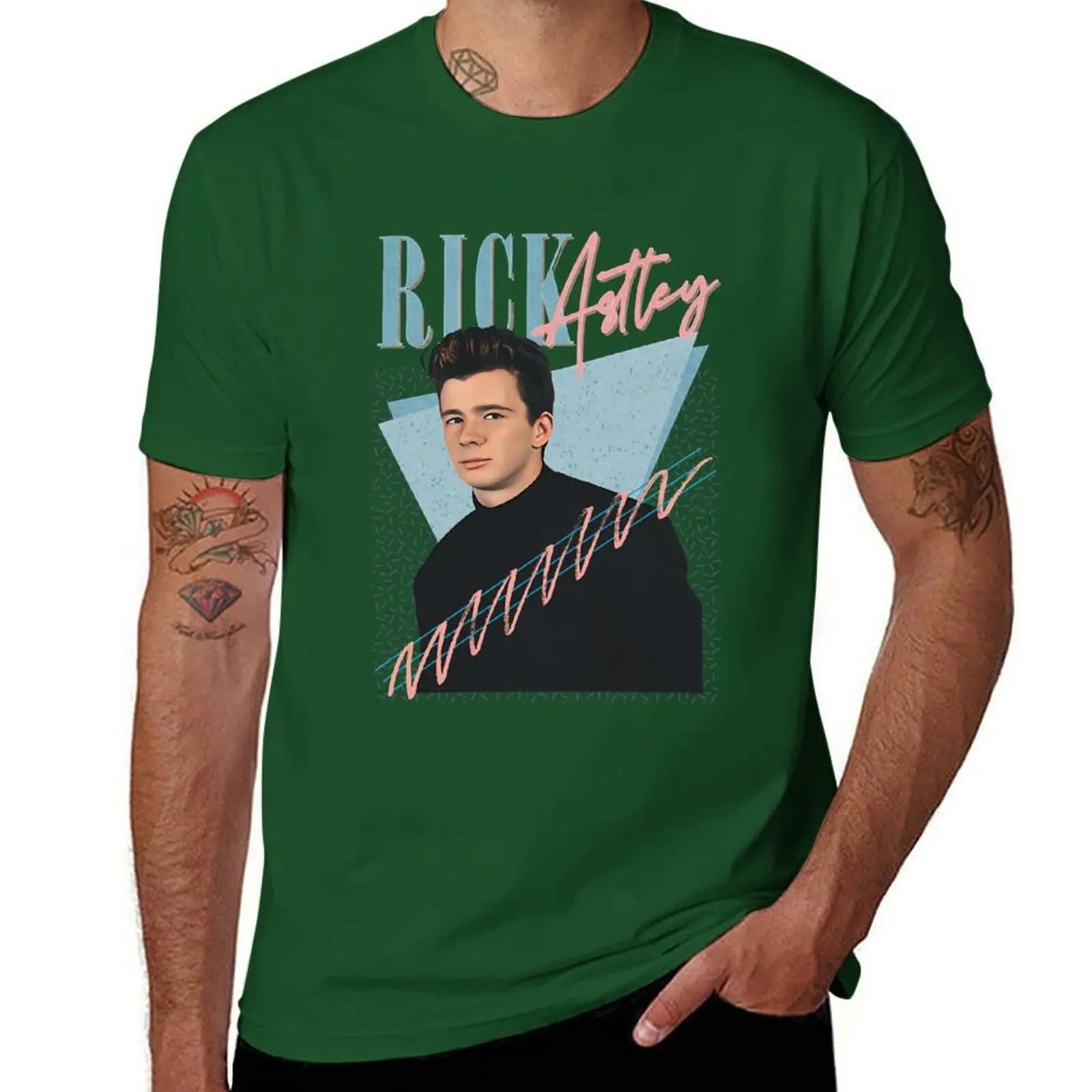 Rick Astley T-Shirt summer top vintage anime shirt graphic t shirts plus sizes mens t shirts pack 4XL