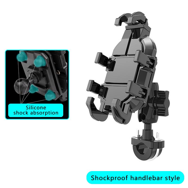 

Держатель для телефона на мотоцикл SEAMETAL с амортизатором, крепление на руль велосипеда, зеркало заднего вида для телефона 4,7-7,1 дюйма Shockproof handlebar