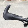 GORIX Ergo Cow Shock Reduces Hand and Wrist Shock Bicycle Grip for Cross Mini Electric and Other Black X Black Without End Grips, Horn, Absorbing,