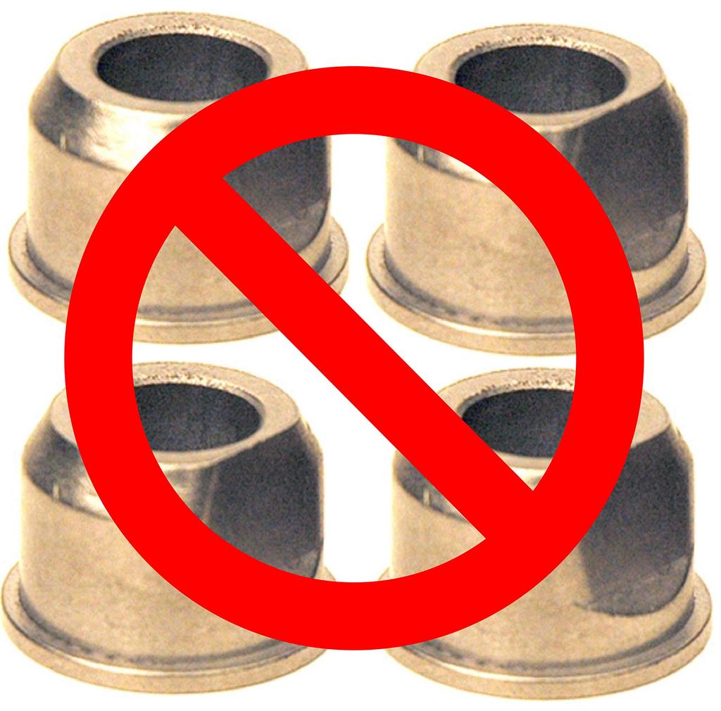 (4 Pack) HD Switch Front Wheel Bearing Bushing To Bearing Conversion Kit Husqvarna AYP Poulan Jonsered Craftsman 532124959 124959