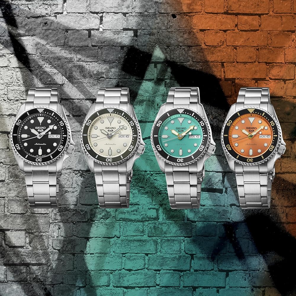 Seiko Five Sports Mid-Size Watch SBSA231 Sports Style Stainless Steel Case Water Resistant