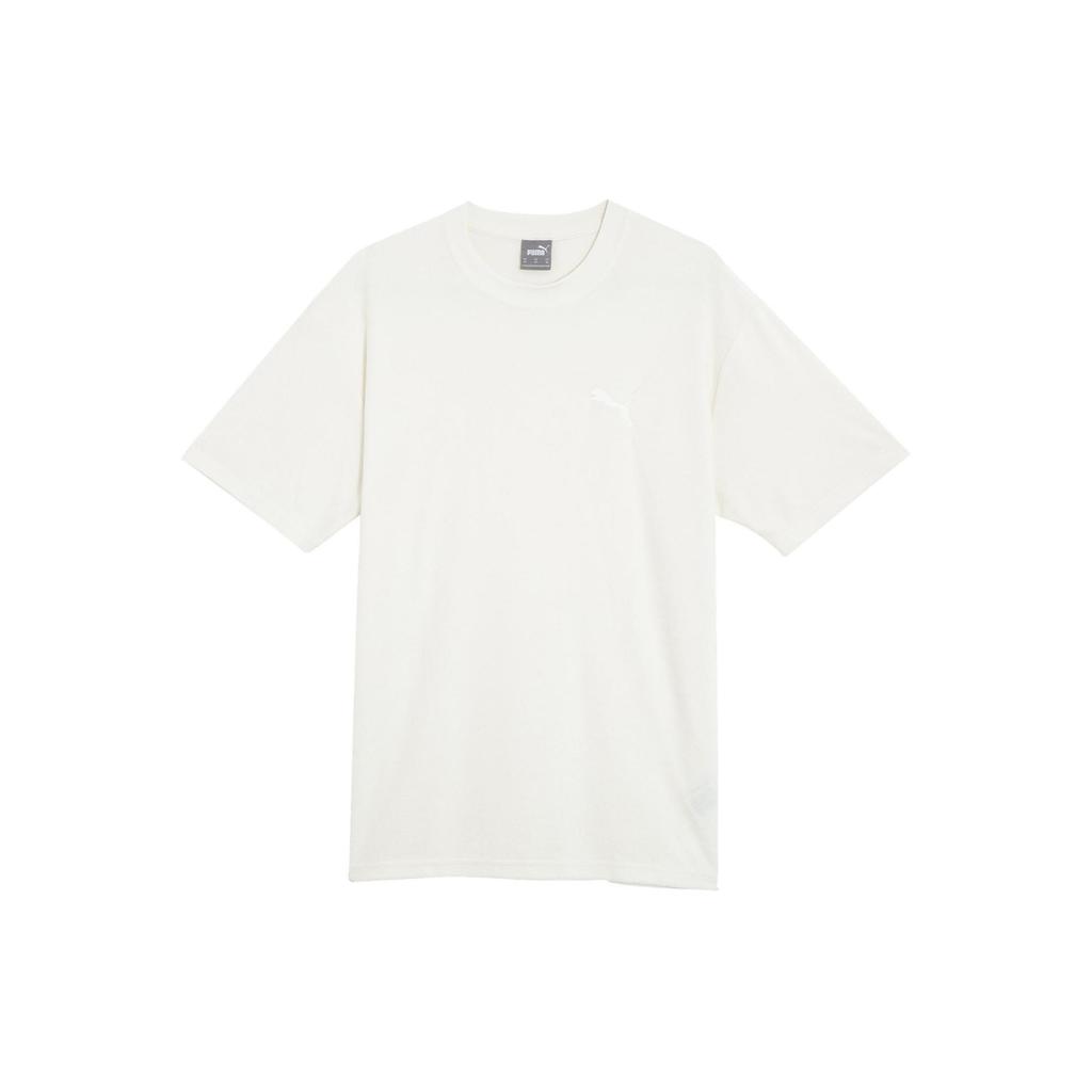 Puma Logo Round Neck Breathable Casual Sports Short Sleeve Drop Shoulder T-Shirt Men T-Shirts White 684354-65
