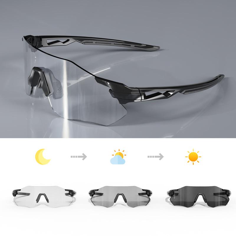 Smart Color-changing Glasses for Marathon Running, Outdoor Protective Sunglasses, Anti-fall, Anti-fog, Suitable for Cycling, Hiking, and