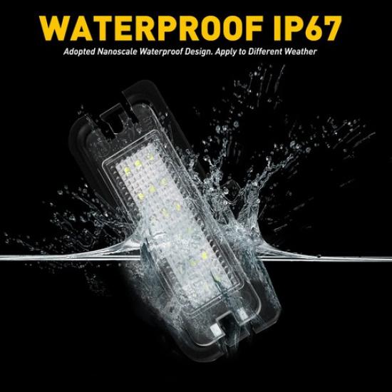 2Pcs Bright Bumper Rear White LED License Light For Plate Ford Mustang 2015-