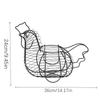 Iron Art Eggs Storage Basket Chicken Shaped Egg Holder Household Vegetables Fruit Container Organizer Rack Basket
