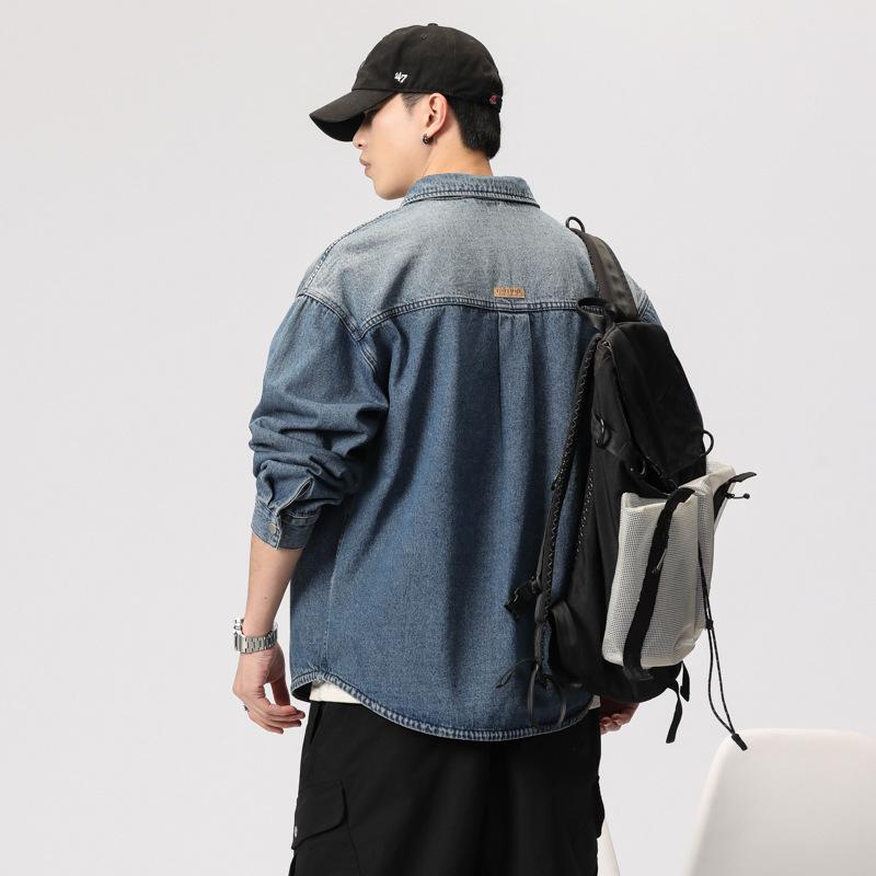 Men's Heavyweight Denim Jacket - Trendy, Handsome Workwear, Loose Fit, Plus Size for Spring & Autumn