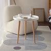 Moderner Massivholzbeine Couchtisch Wohnzimmer Sofabeistelltisch Schlafzimmer Runder Couchtisch Wohnzimmermöbel Dekoration