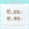 Baroque Butterfly Nail Stickers Pearl-encrusted Short Round Shape Sweet And French Style