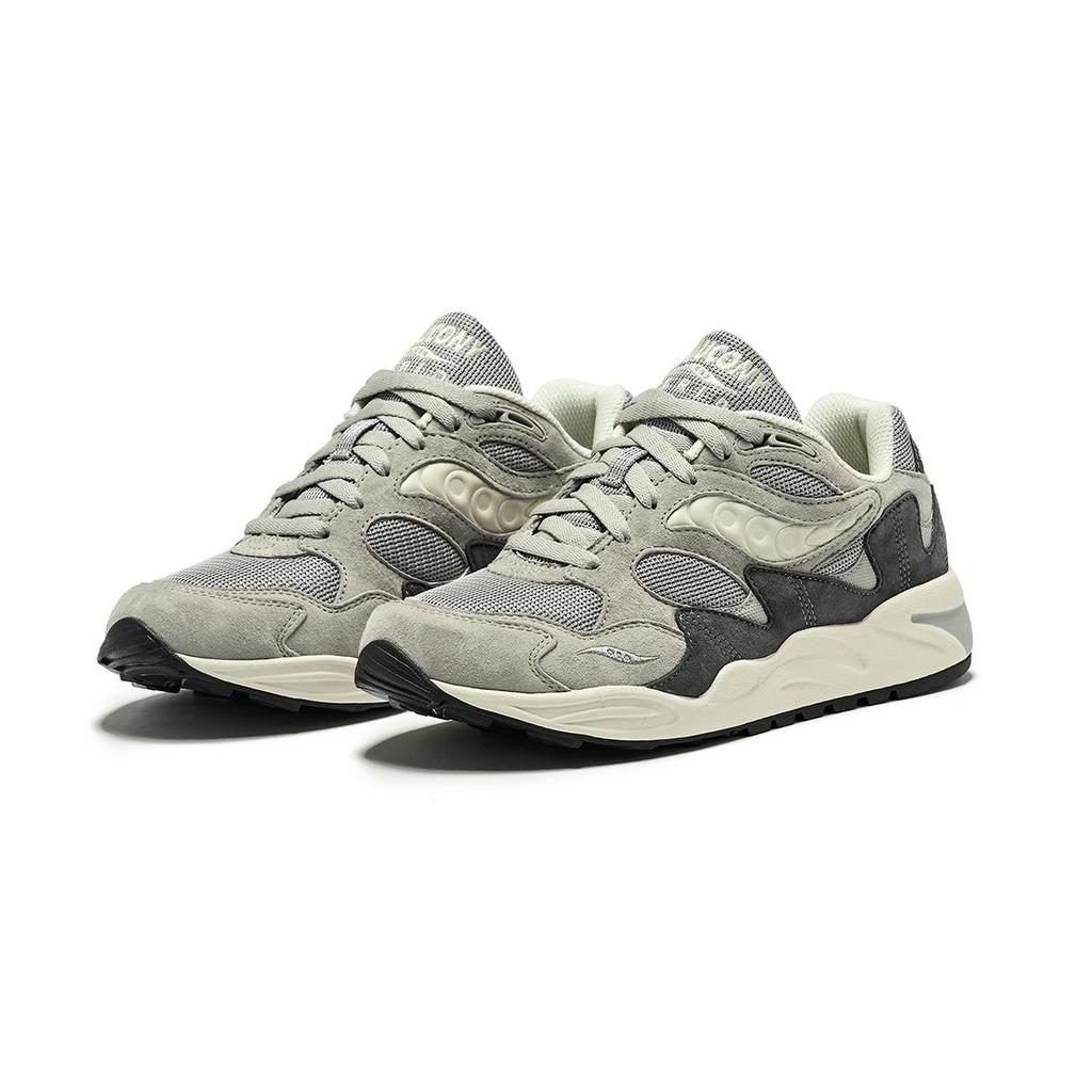 Saucony Grid Shadow 2 Essential Unisex Grey Cream Low Top Lifestyle Sneakers S70772-2