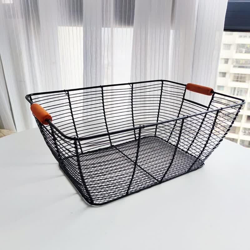 Zhi Shi Hand-Woven Iron Wire Storage Basket