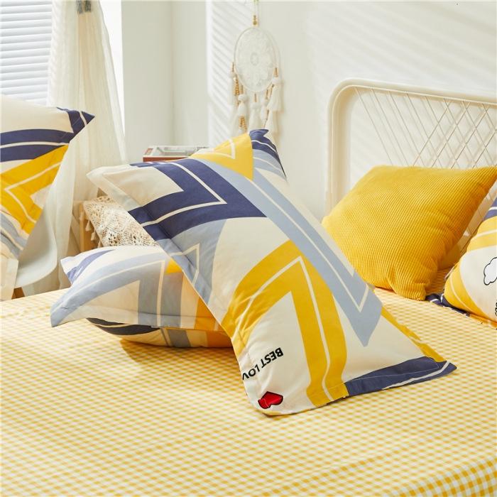 Aloe Vera Cotton Printed Pillowcase Pair, Standard Size 48x74 Cm