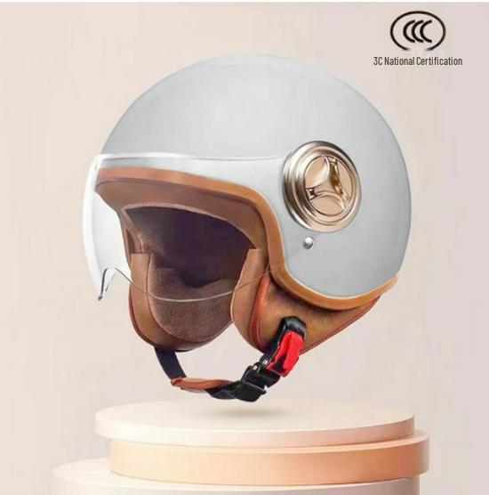 

Універсальний ретро-сірий мотоциклетний шолом, сертифікований 3C для всіх сезонів One Size