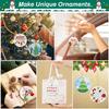 26 Pieces Ceramic Sublimation Ornaments Blanks, 2.87 Inches Ceramic Ornaments for Sublimation Christmas Ornaments Blanks Discs Ceramic Ornaments to