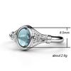 Wind eenvoudige sfeer turkoois ring, veelzijdige trendy sieraden voor dames