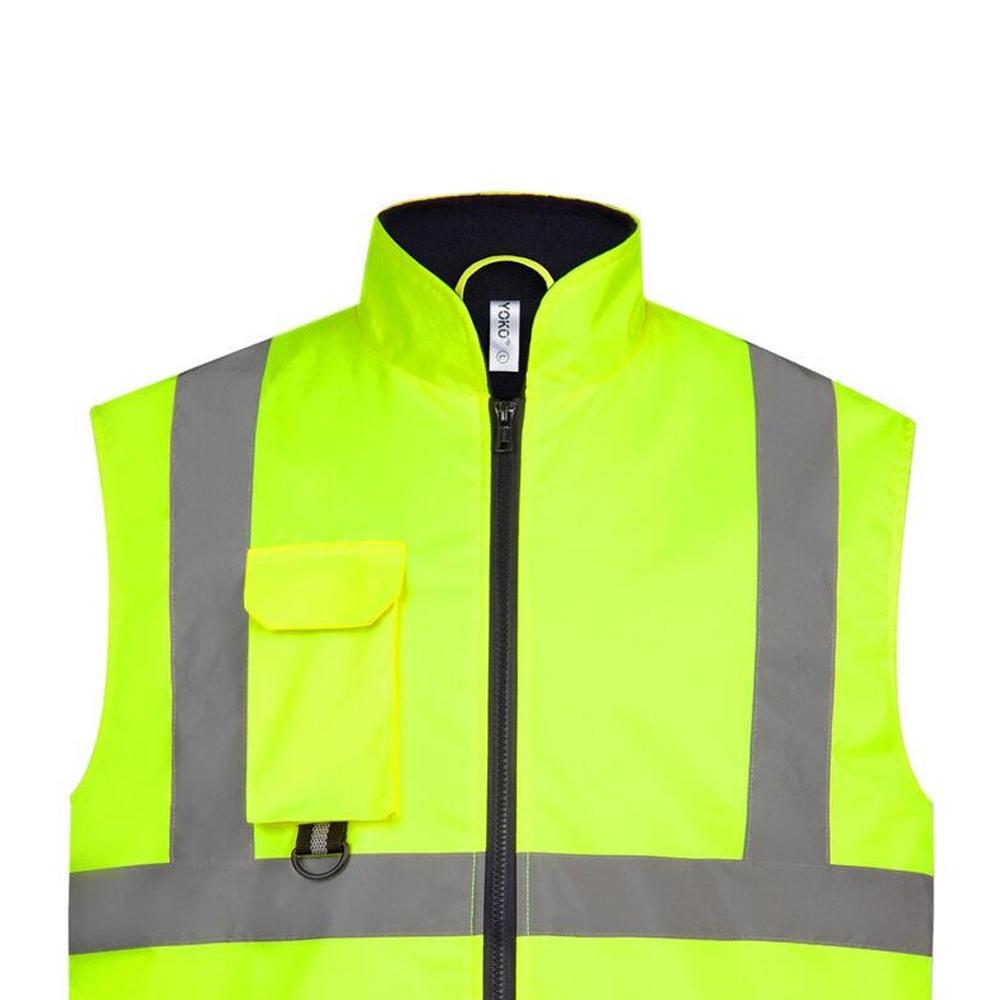 Yoko Mens Plain Hi-Vis Body Warmer