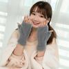 Stylish Womens Knit Faux Cashmere Winter Gloves Thick Warm Half Finger Comfort