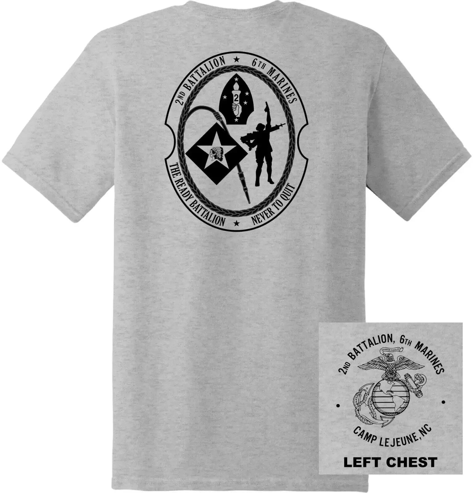 

US Marine Corps 2nd Battalion 6th Marines Regiment TShirt 100 Cotton ONeck Short Sleeve Summer Casual Mens Tshirt Size S3XL S