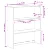 Schrank ASKIM 91 x 30 x 104 cm Massivholz Kiefer