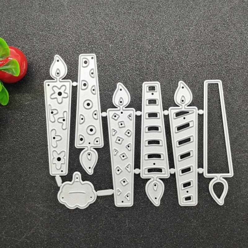 Birthday Candle Die Cut Metal Embossing Stencils Carbon Steel Cutting Dies for Card Making Scrapbooking Craft Project