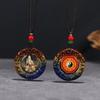 Taishang Laojun Colored Glaze Bagua Pendant