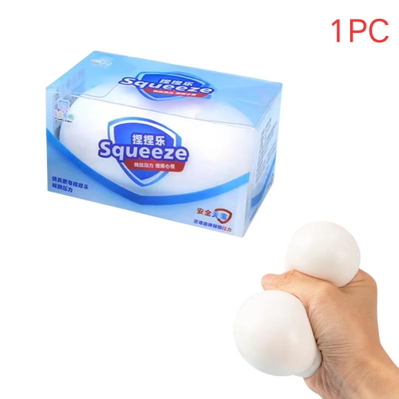 Simulated Squishy Soap Ball Soft Fidget Toy Stress Relief Relaxing Party Favor Gift for All Ages 3 and Up