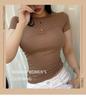 Korean Style Slim Fit Women's Solid Color Short-Sleeve T-Shirt