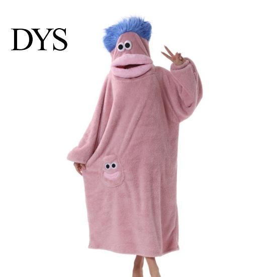 Morbida Calda Tuta da Casa, Coperta Indossabile con Cappuccio Creatura dalla Grande Bocca, Felpa Larga in Pile con Cappuccio Peluche per Donna Uomo, Mantello Cosplay Invernale con Bottoni