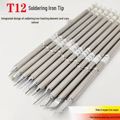 Cabbage T12 Lead-Free Soldering Iron Tip with Blade, Integrated Heating Core, and Constant Temperature