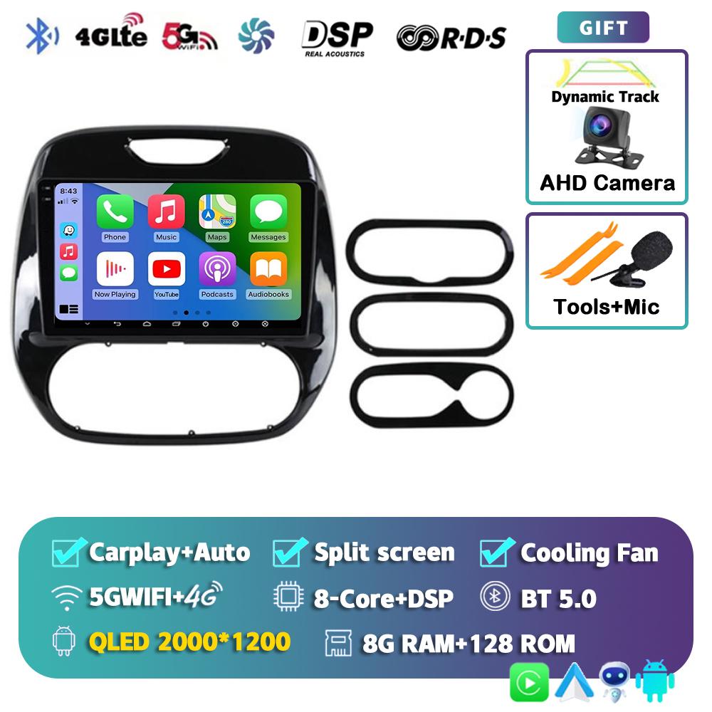 Android 14 Carplay Auto Car Radio For Renault Kaptur Captur 2016 2017 2018 2019  Multimedia Player Stereo 4G GPS DSP 360 Camera