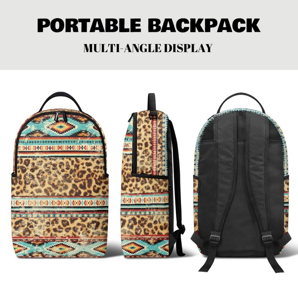 Internationale Station Pod-Muster Benutzerdefinierter Rucksack Retro Ethnischer Stil Mindestbestellung Reise-Erinnerungsbeutel