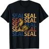 Seal Design Vintage and Retro Style T-Shirt