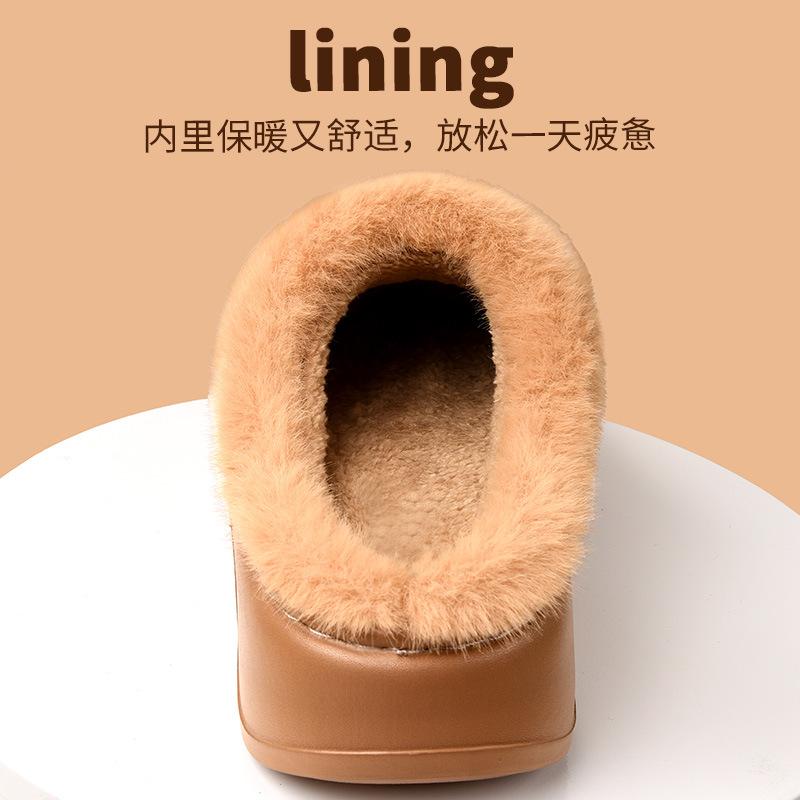 Fashion Shevalues Winter Fluffy Women's Slippers Anti-slip Indoor Slides Thick Bottom Cotton Slides Fluffy Comfy Warm Outdoor Slippers