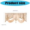 Wavy Design Window Valance with Fringes and Rod Pocket for Soft Light and Privacy In Bedrooms or Living Room Decoration