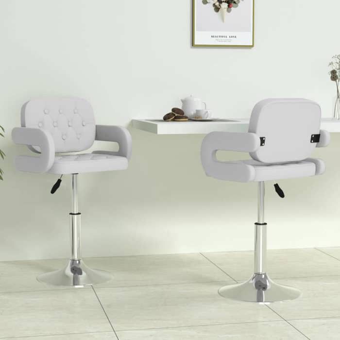 VidaXL 2x Swivel Dining Chairs Dining Chairs Kitchen Seats Dining Chairs Adjustable Height Interior 335557