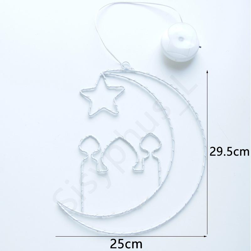 

Ramadan Festival Moon and Star Palace WindowLights for Holiday Party Star and Moon Castle Lights for Creating Ambience and Decor 1PC