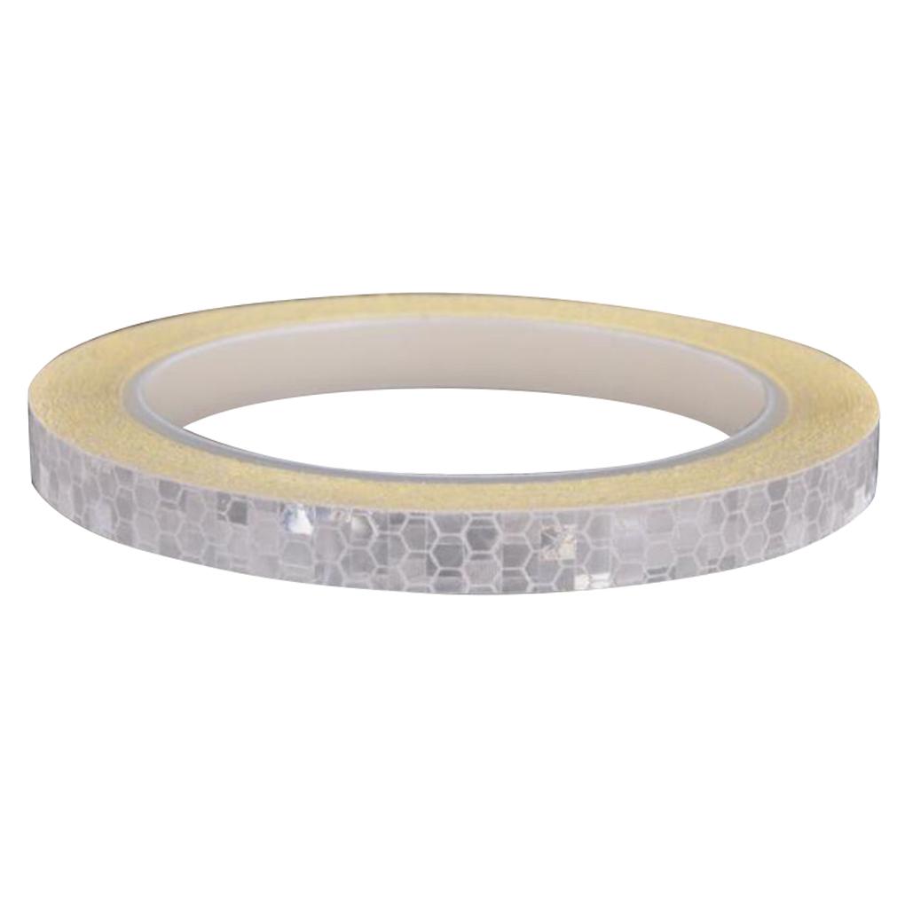 Reflective Sticker Rim Luminous Warning Tape Motorbike Bike Frame Wheel Adhesive Reflector Strip, Green