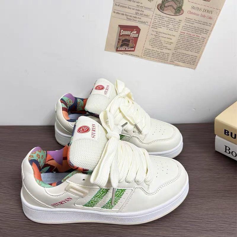 

Хлебные туфли дофамин осень новые пара прилив повседневные универсальные дышащие студенческие кеды на плоской подошве 40