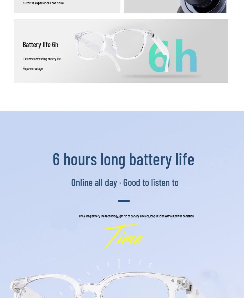 Smart Bluetooth Photochromic Glasses: AI Translation, Long Battery Life, Music Playback