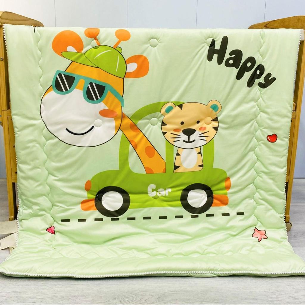 Cartoon Cute Autumn and Winter Baby Warm Nap Quilt, Kindergarten Feather Silk Cotton