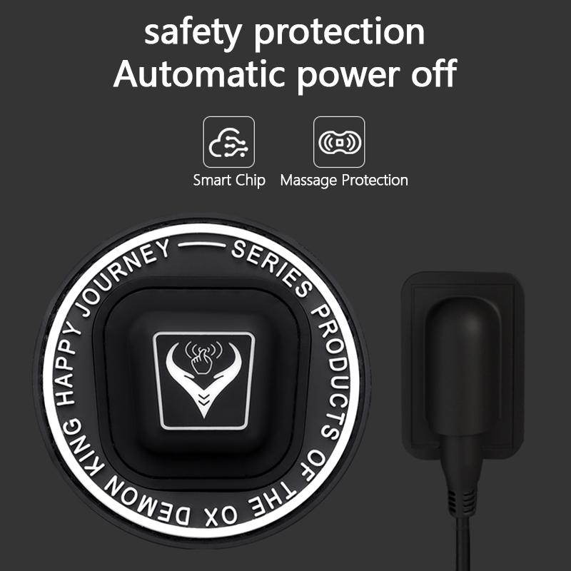 Car Electric Massage Neck Pillow Cushion Vibration Headrest Support Lumbar Seat Back Cushion Vehicle Supplies Travel Assecories