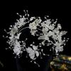 Estilo Europeu Novo Luxuoso e Atmosférico Flores Feitas à Mão Noiva Coroa de Casamento Cocares Coroa Tiara Acessórios de Cabelo