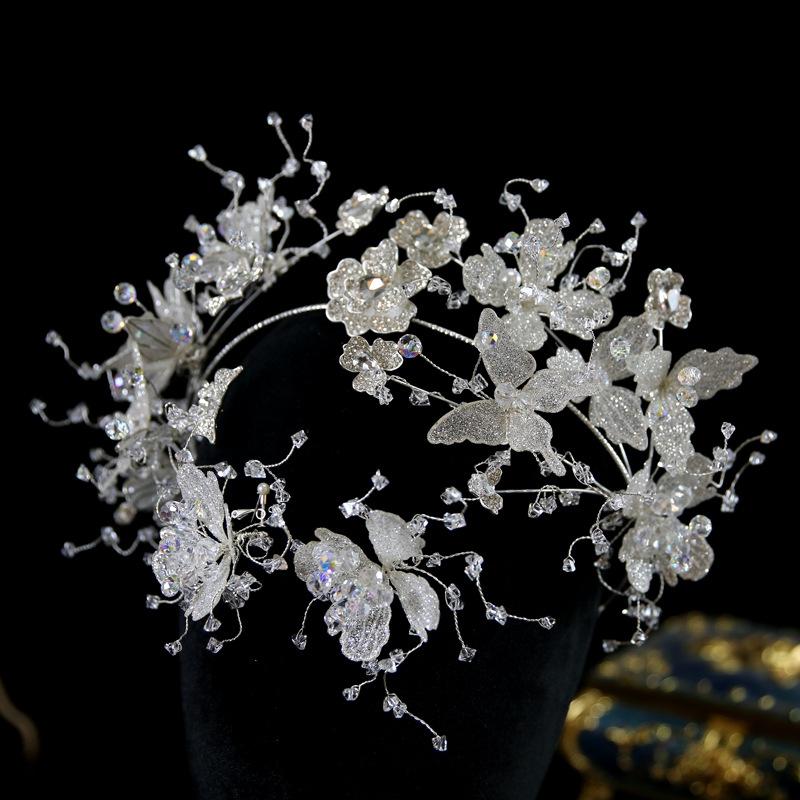

Европейский стиль Новый Роскошный и Атмосферный Венок для невесты из цветов ручной работы Свадебная корона Головной убор Корона Тиара Аксессуары для волос