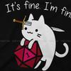 Gothic Crewneck Tee Shirt Harajuku Clothes It's Fine I'm  DND Men T
