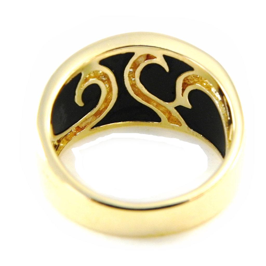 Gold Plated Ring 'Romy' Black Gold - 12 Mm